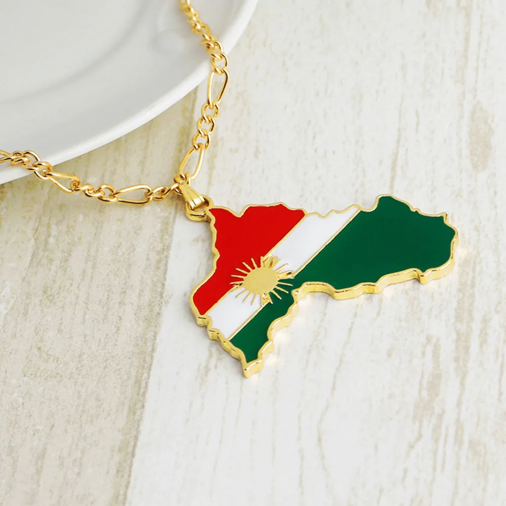 Цепочка с национальным флагом курдов ювелирные изделия для женщин и мужчин