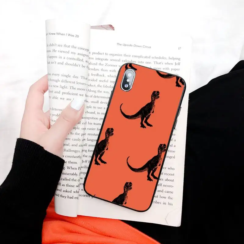 Мягкий чехол для телефона с динозавром на заказ IphoneX XS 11 11Pro 5 5s SE 6 6s Plus 7 8