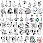 Новые бусины в виде милых животных, искусственное дерево, замок, сердце, мама, подходят к оригинальным шармам Pandora, серебро 925, браслет сделай сам, женские Украшения