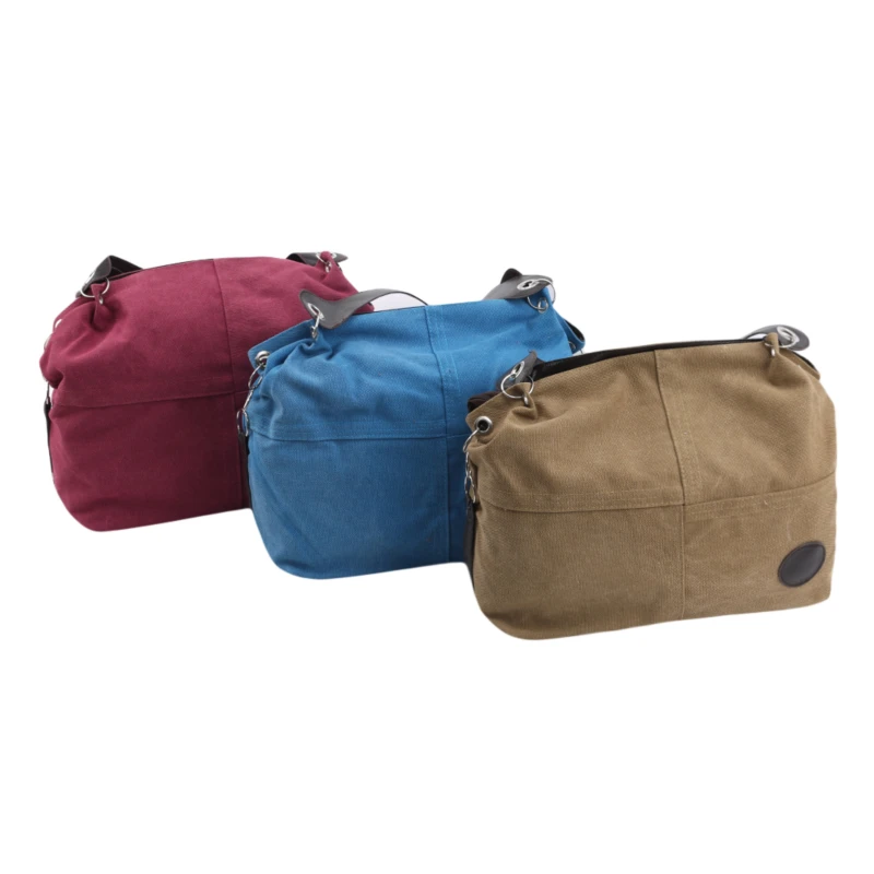 Вместительная Холщовая Сумка тоут для женщин саквояж на ремне через плечо сумки