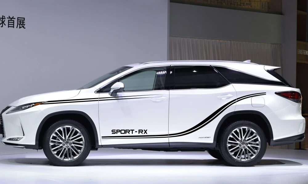 2 шт. автомобильные наклейки боковые полосы авто виниловые наклейки для Lexus IS250 RX300 UX Спортивное украшение Стайлинг Тюнинг автомобиля аксессуары