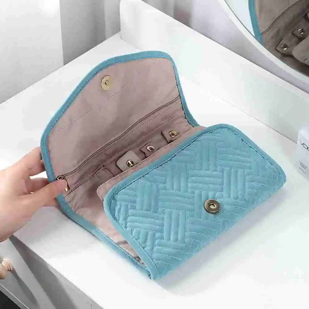 

2021 New Jewelry Storage Clutch Bag Soft Bag Travel Portable Large-capacity Style