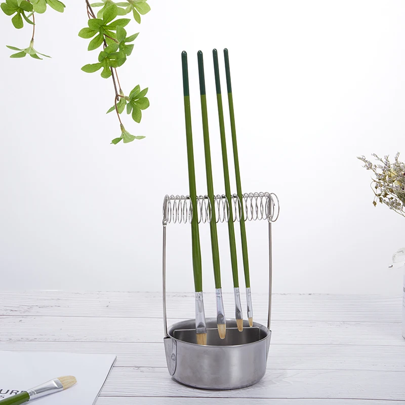 

Stainless Steel Paint Brush Washer Cleaner Holder Spring Brush Pen Holders