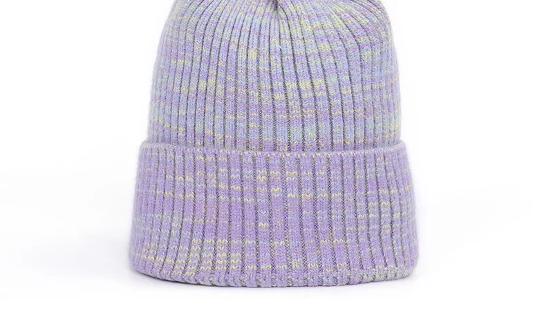 Fashion woman variegated knit hat autumn and winter warm high quality cotton hat Innocent cap ladies casual ski mask peas