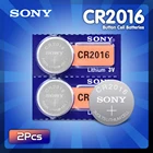 2 шт. для Sony CR2016 3V литиевая батарея DL2016 ECR2016 LM2016 BR2016 CR 2016 литий-ионная кнопка батареи для монет для часов игрушки