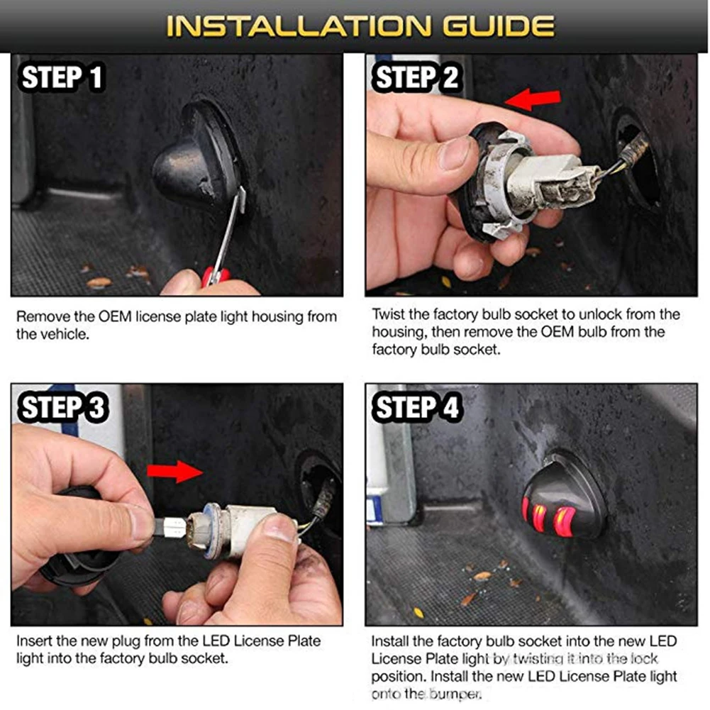 Новинка 3 Вт 6000K полный светодиодный светильник для номерного знака Ford F150 F250 F350