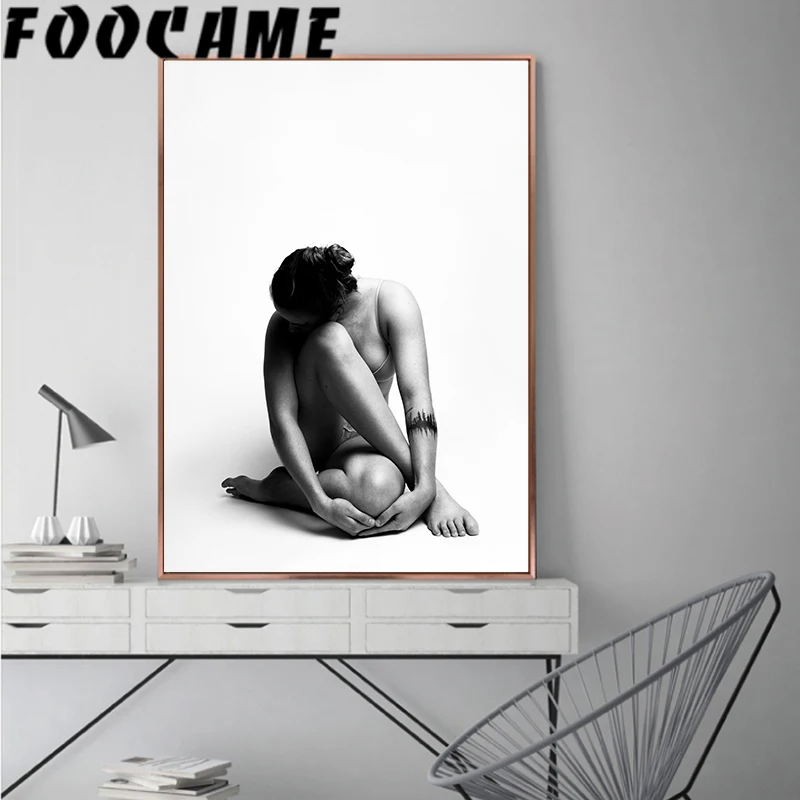 Сексуальная девушка модель скандинавский постер холст картина фотография