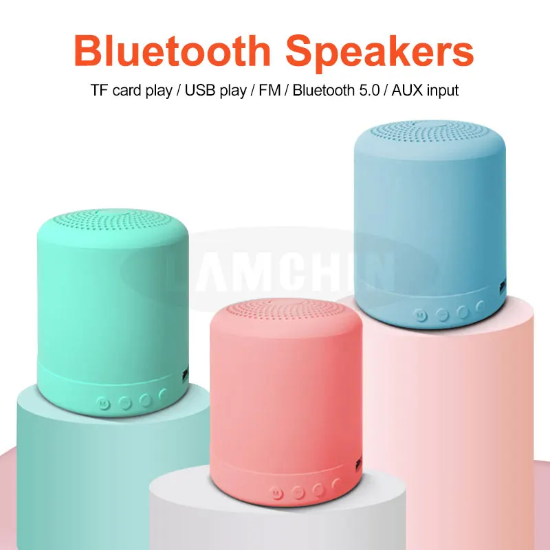 Портативная мини колонка с Bluetooth беспроводная стереоколонка макарон