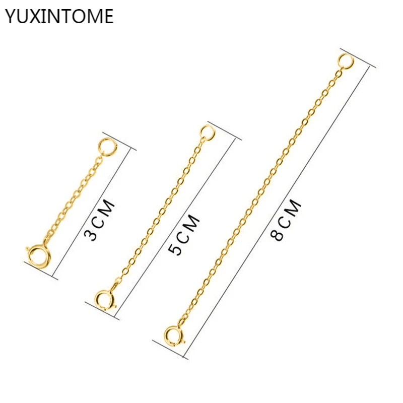 

3cm/5cm/8cm 1PC O-chain Extended Extension Tail Chain Spring Clasp Connector For DIY Jewelry Making Findings Bracelet Necklace