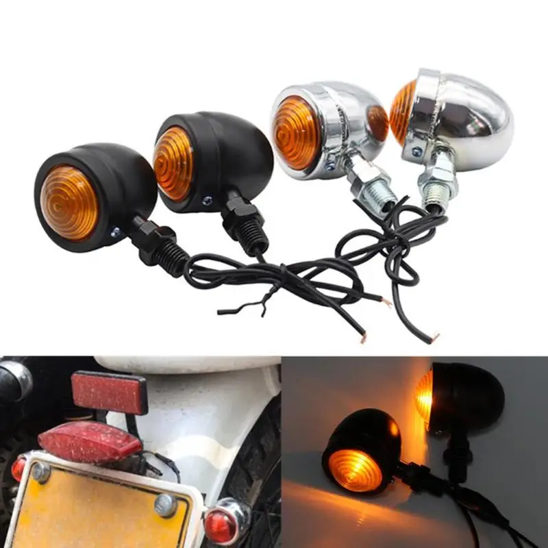 12V мотоциклов Универсальный 1 пара мини ретро мотоцикл указатель поворота