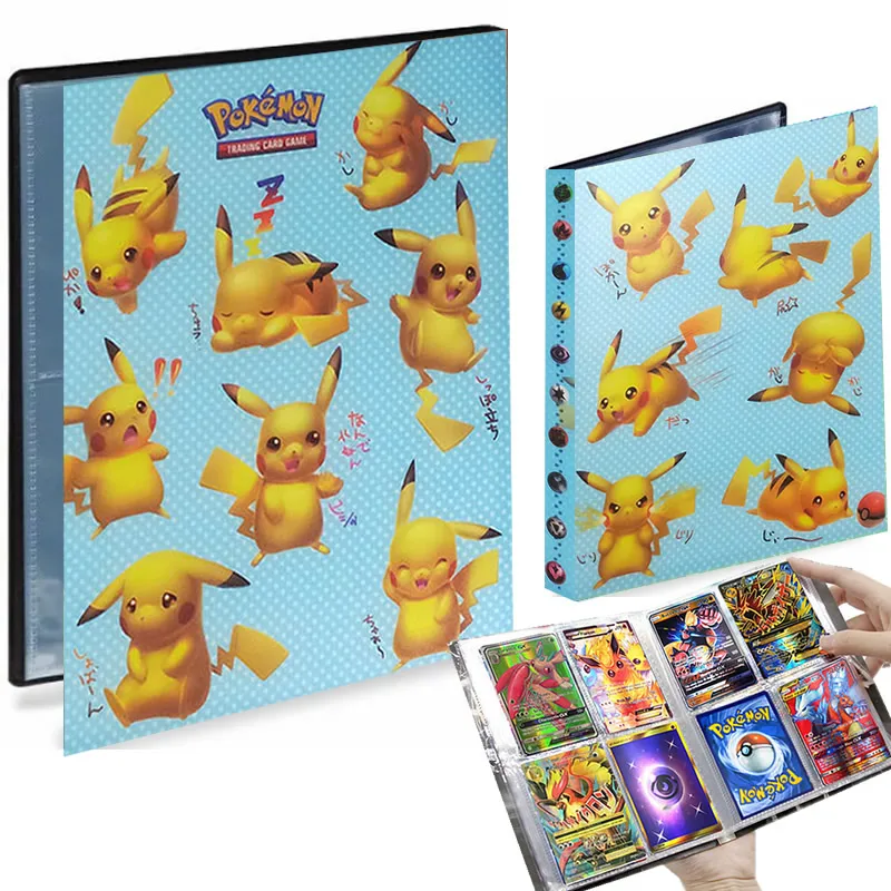 Альбом для покемонов 4 кармана 240 дюйма книга игр папка с загруженным списком