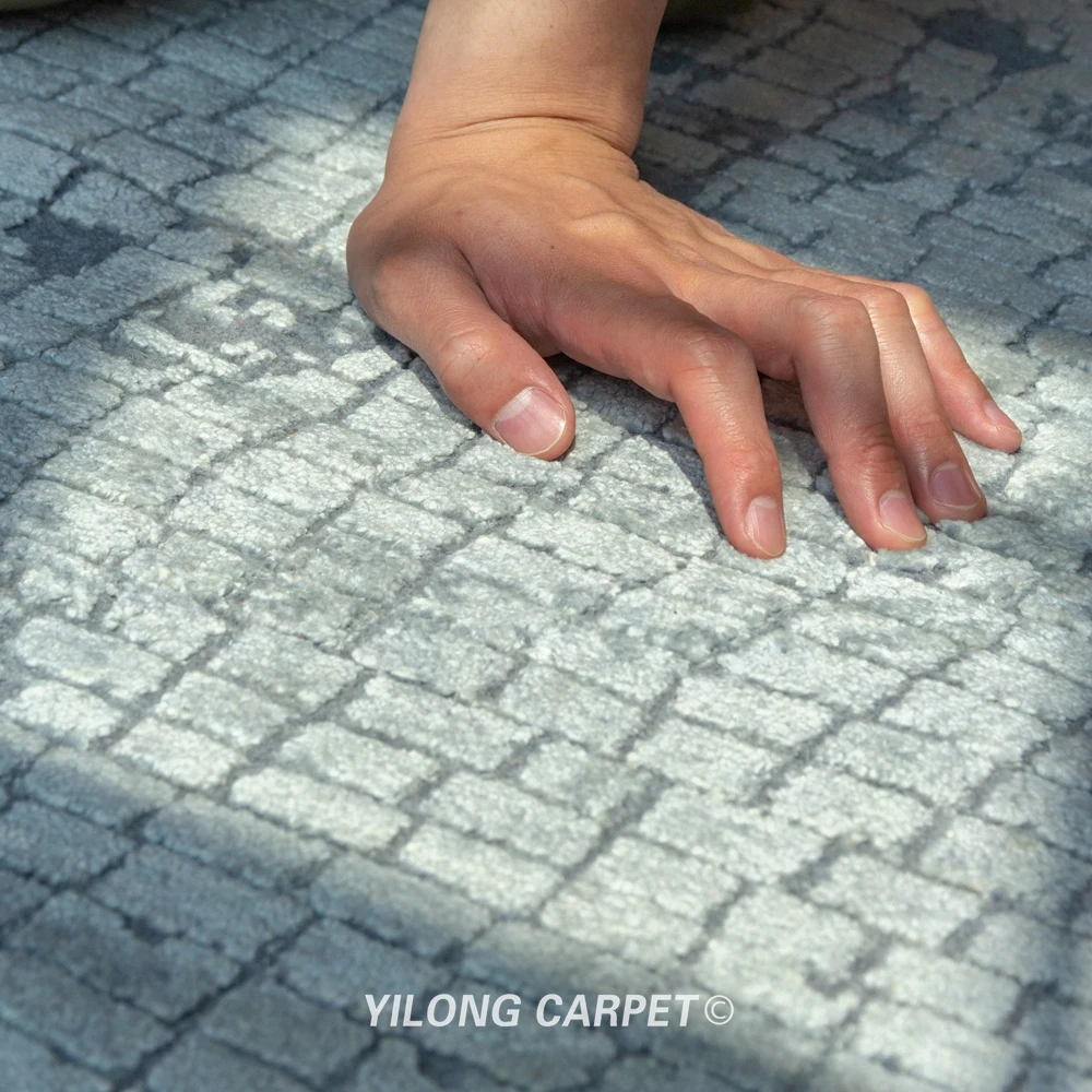 Goede Yilong 9 'X 12' Ocean Blue Land Handwoven Wol Gebied Tapijt Slaapkamer Tapijt (YLRugP1972)