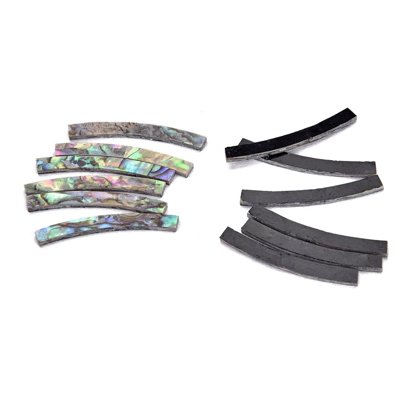 12 шт оболочка инкрустация натуральный прочный звук отверстие изогнутые полоски