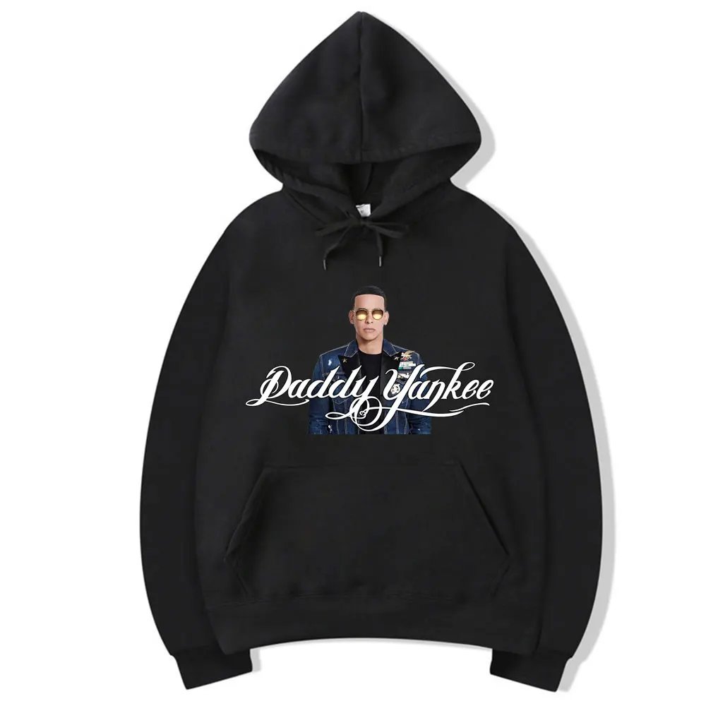 Мужские толстовки с капюшоном Daddy Yankee повседневные флисовые зима осень