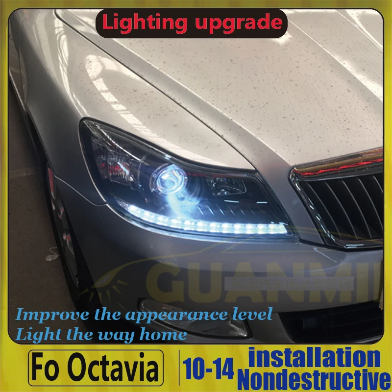 Светодиодный налобный фонарь для Skoda Octavia 2010 2011 2012 светодиодный | Автомобили и