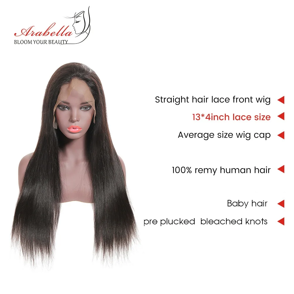 Перуанские прямые волосы на кружеве remy парик 180 плотность высокое соотношение Arabella предварительно выпученные отбеленные узлы кружевные передние человеческие волосы парики