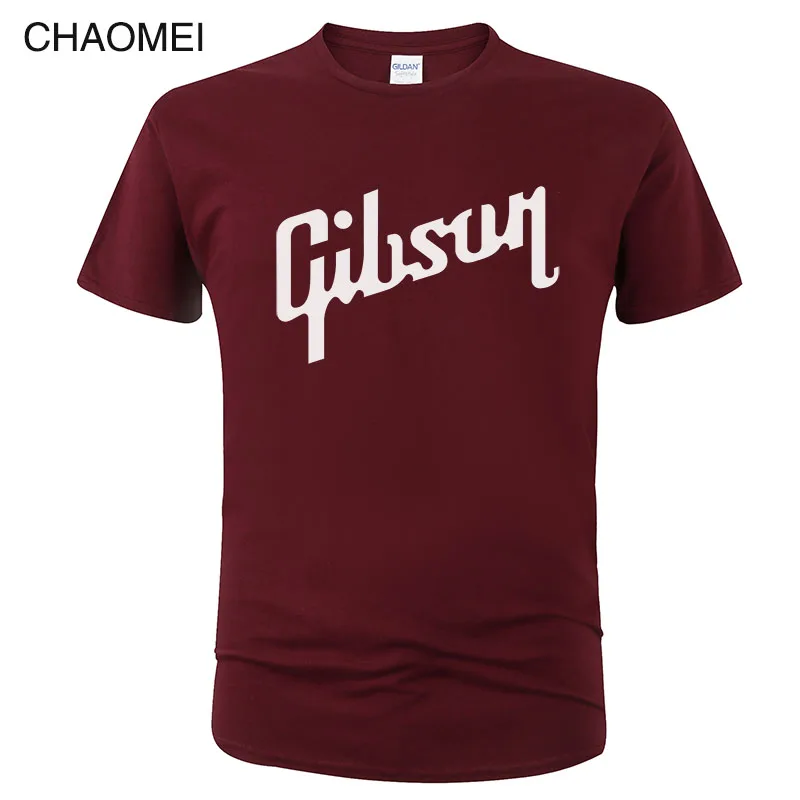 Летняя новая футболка Gibson Мужская хлопковая футболка с круглым вырезом Мужская футболка с коротким рукавом хип-хоп Homme Футболки Camisetas Hombre C36
