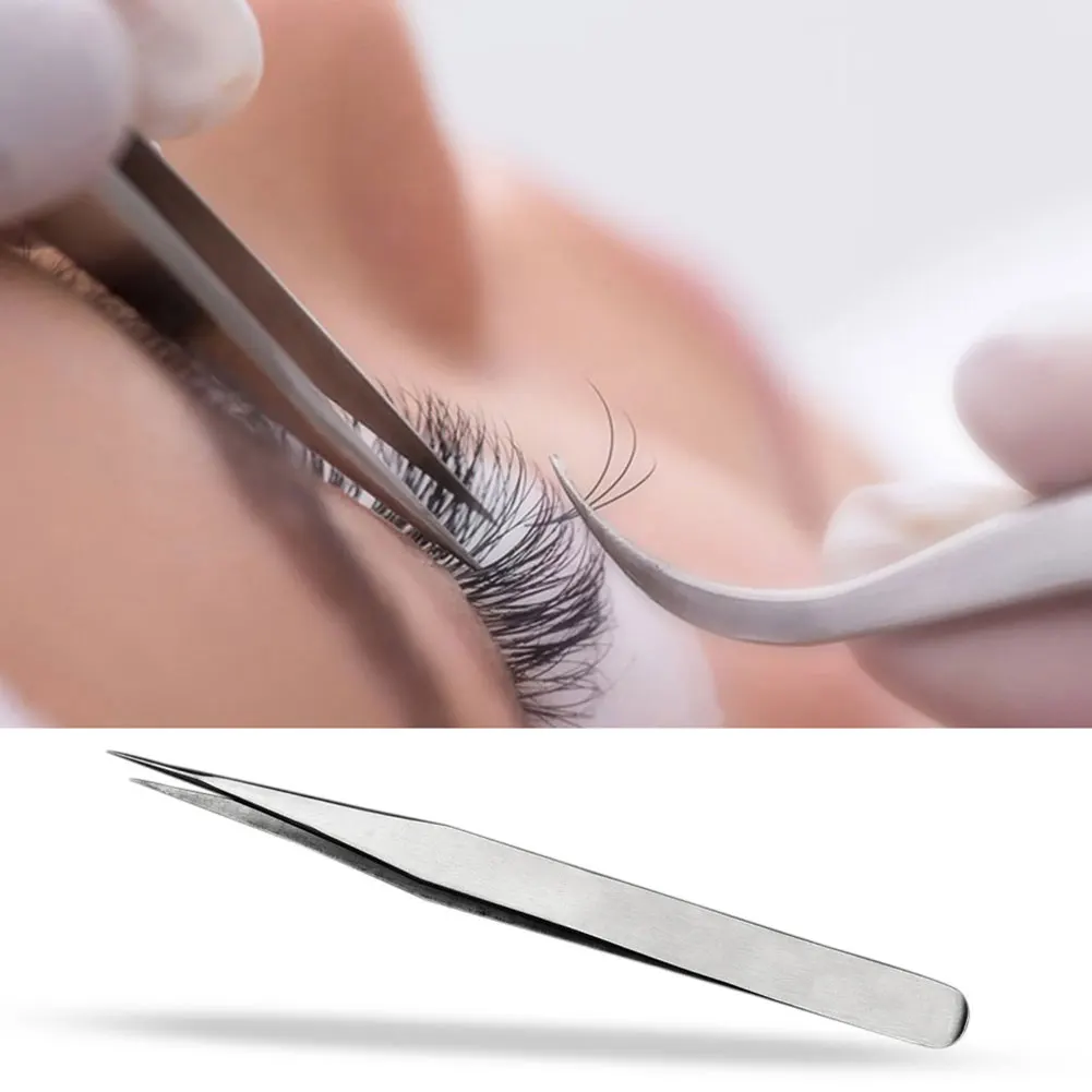 

Eyebrow Tweezer Set Professional Stainless Eyebrow Tweezers Forcep Eyelash Extension Clip Trimmer Tool for Eyelash Extension
