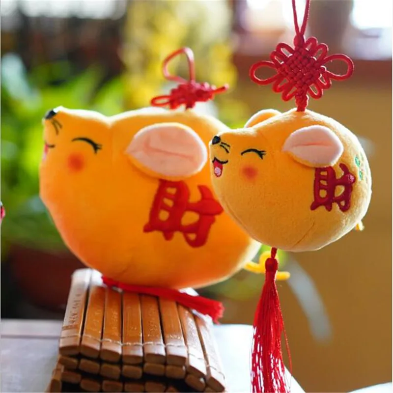 1 Pcs New 10CM Cute Year Of The Rat Mascot Fortune Mouse Plush Pendant Holiday Gift For Girls&Boys&Childs HANDANWEIRAN