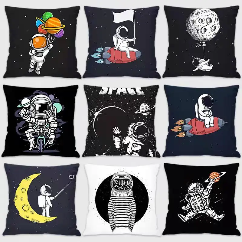 

Hot Fashion The Universe and Space Pillowcases Household Goods Cartoon Animation Pilot Cushion Cover 40x60cm Throw Pillow Cover