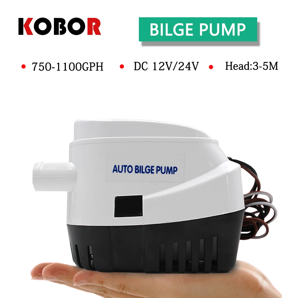 

Автоматический погружной водяной насос, погружной помпа небольшого объема, 750 галлонов в час, 1100 галлонов в час, 12 В, 24 В постоянного тока