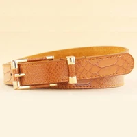 elastic belt luxury snakeskin pattern dark blue belts designer versatile leisure personality