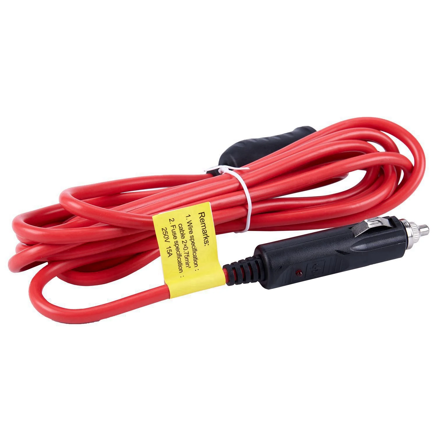 

12V/24V 12Ft Car Cigarette Lighter Socket Charging Extension Cord Cable ,Fused