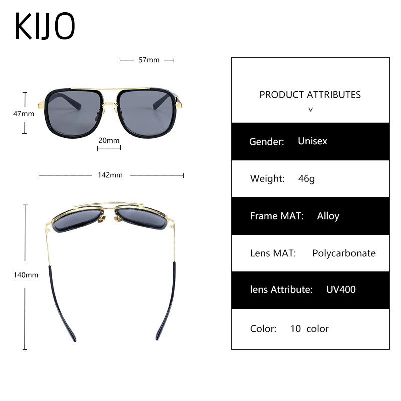 

2019 New Fashion Big Frame Sunglasses Men Square Fashion Glasses for Women High Quality Retro Sun Glasses Vintage Gafas Oculos