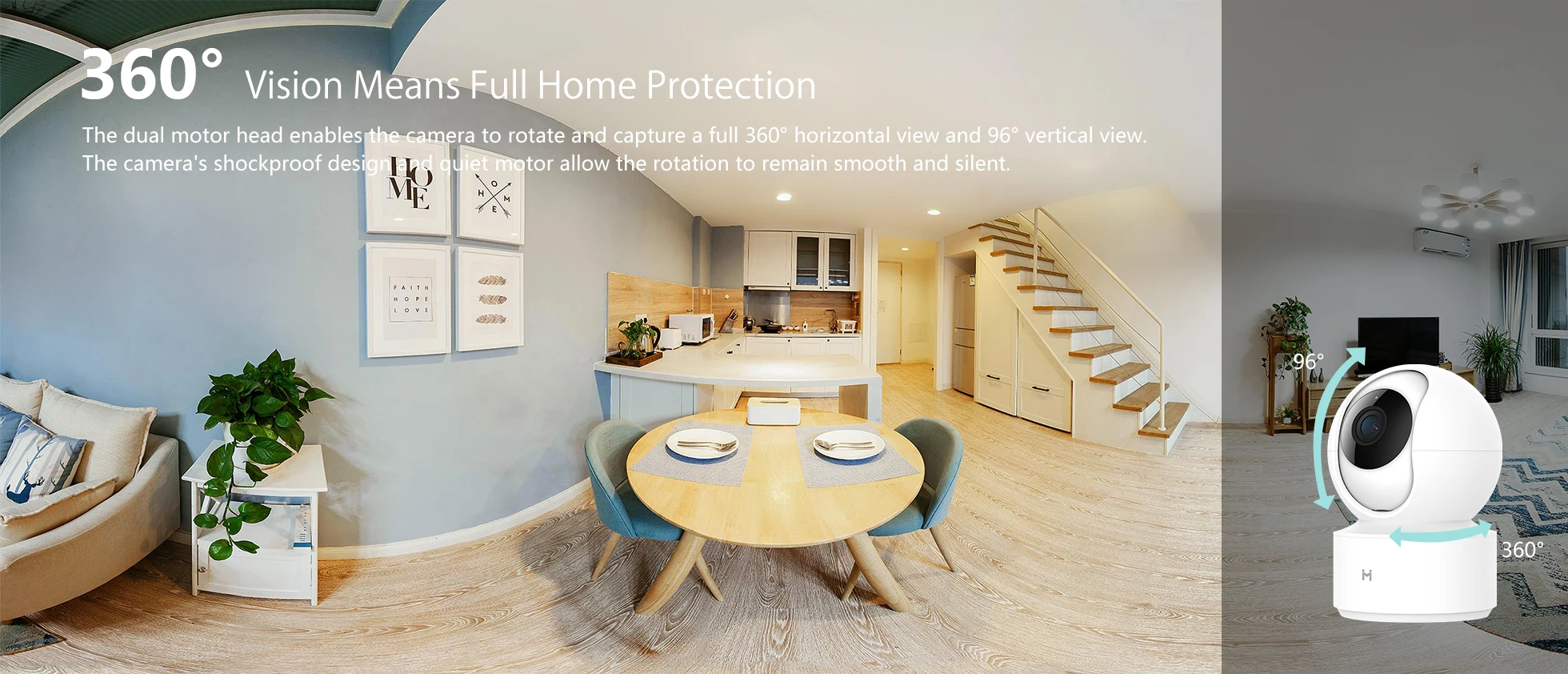 【Глобальная версия】 Mijia IMILAB IP-камера, Xiaomi Mi Home App Wi-Fi Камера видеонаблюдения HD 1080P Видеоняня H.265