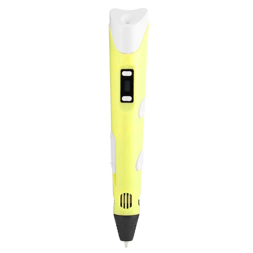 Yellow Креативная детская 3d-ручка для рисования, 3d-ручка для печати, обучающая игрушка для рисования, 3d-ручка, подарок на день детей - Цвет: Yellow