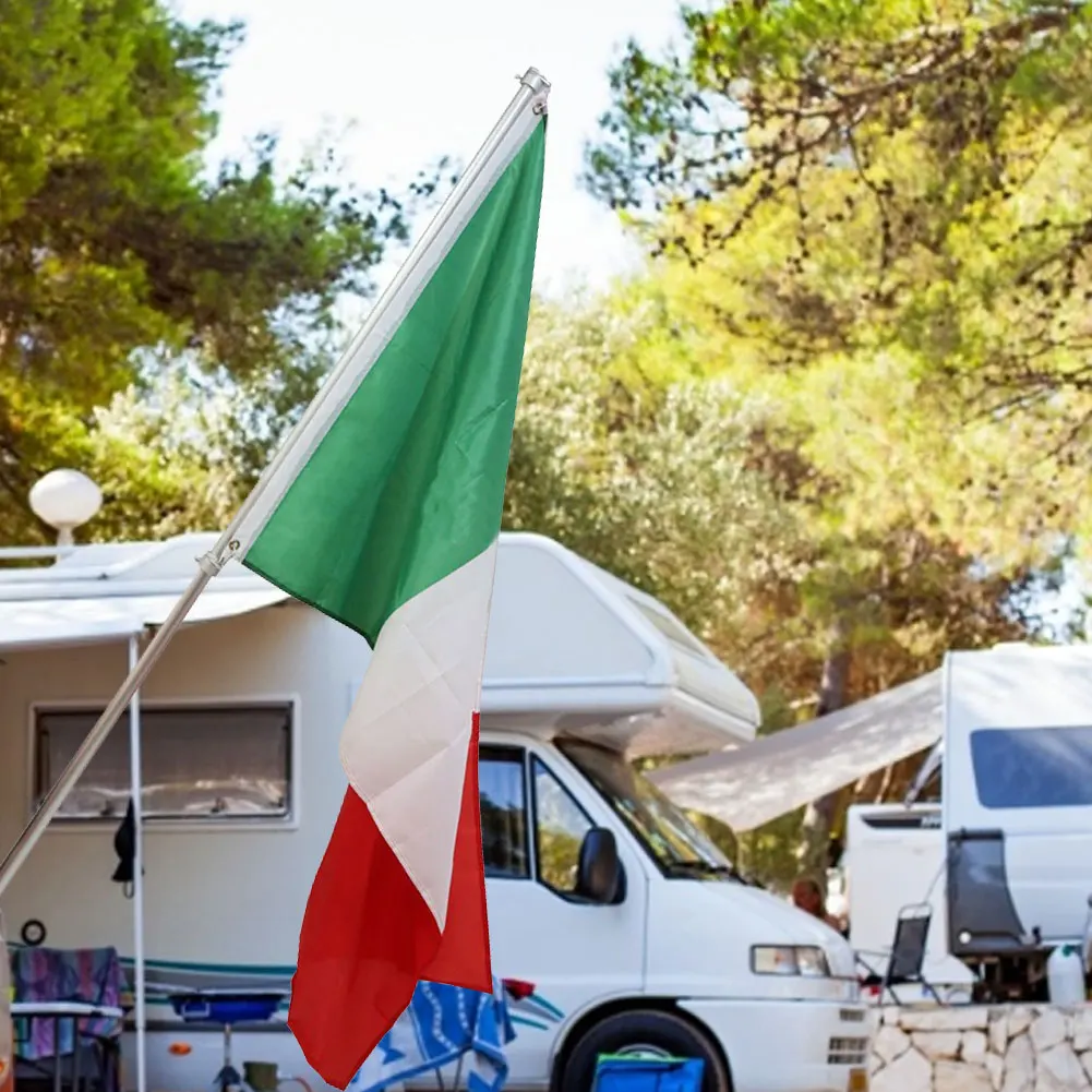 

2pcs Plastic Flagpole Mounting Rings Set With Fixed HookAnti Wrap 360 Degrees Rotatable Ring With Carabiners