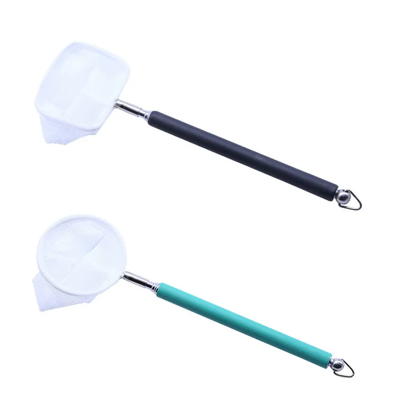 

Retractable 3D Aquarium Fish Tank Catch Net Stainless Steel Rod Fishing Round Square Pocket Shrimp Fishing Nets 18-53CM