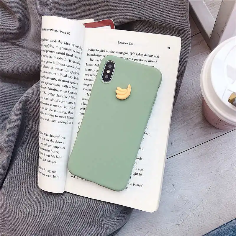 green banana 3D Симпатичные Фрукты чехол для Samsung Galaxy J2 j3 j4 j5 j6 j7 j8 pro plus Prime core банан персик виноград мягкий funda - Цвет: green banana