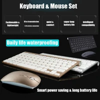 mini wireless office keyboard and mouse set with usb receiver waterproof 2 4 g for apple maccomputer peripherals keyboards