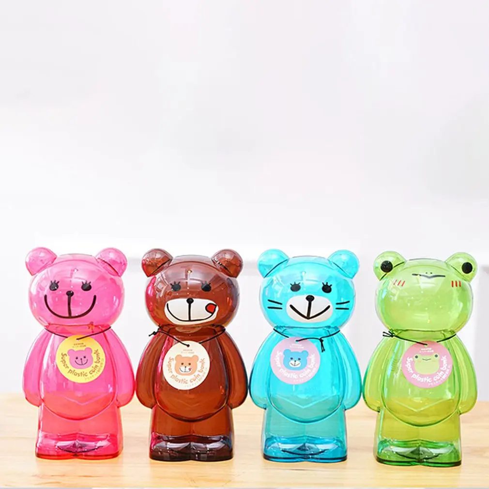 Коробка для денег прозрачная копилка пластиковая безопасная монет конфет