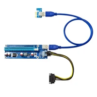 006c pcie riser card usb3 0 adapter card 1x to 16x image card extension cable gpu pcie 6pin power cable for bitcoin