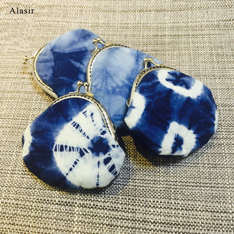 Сумка в рамку Alasir синяя окрашенная ручная работа материал сумка китайское