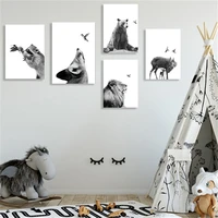 nordic black and white animal bear koala deer fox decoration painting core canvas hotel with aliexpress wish