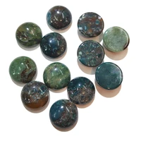 20pcs natural stones india agates jade stone cabochon no hole beads for making jewelry diy ring accessories scattered beads