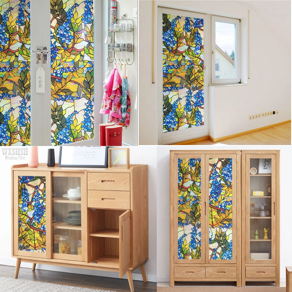 WXSHSH матовая конфиденциальная декоративная оконная пленка витражная статическая