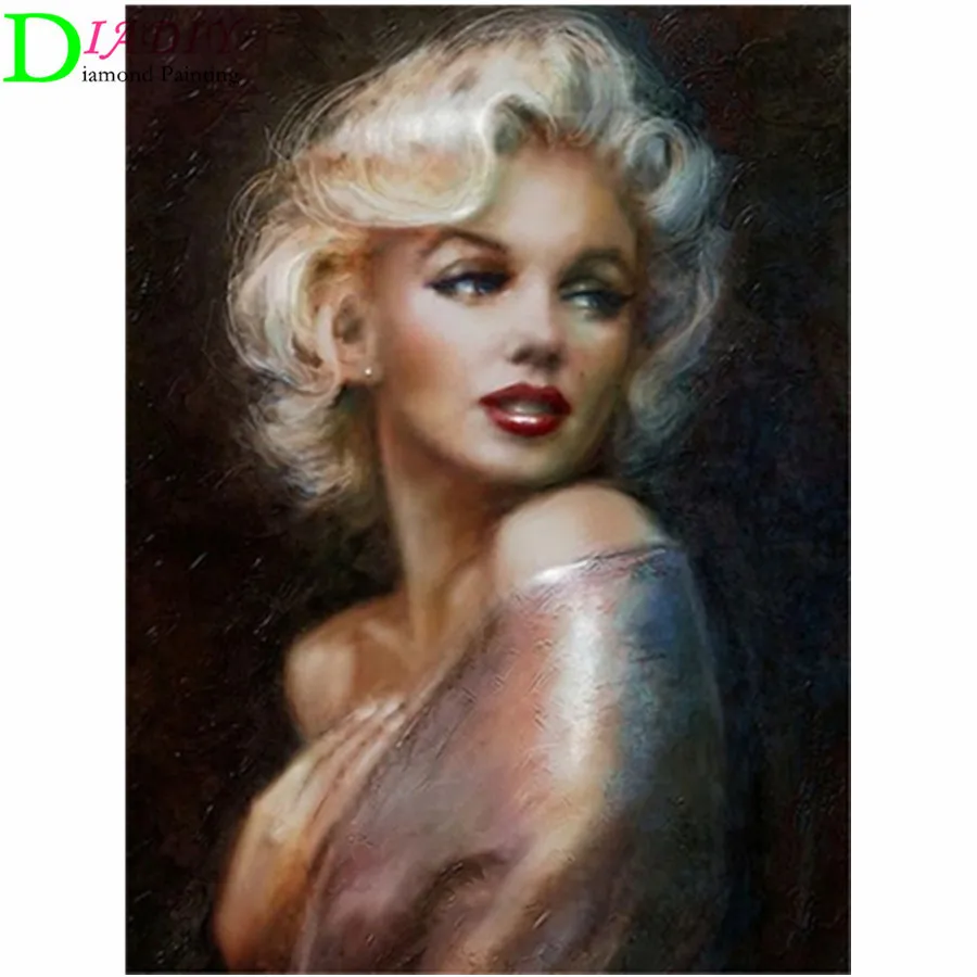 

Marilyn Monroe Elvis 5D DIY Diamond Painting Famous Star Full Drill Square Diamond Embroidery Picture Of Rhinestone
