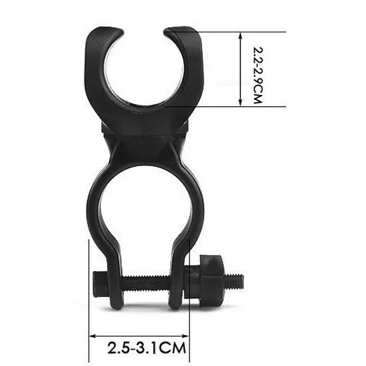 

360 Rotatable Motorcycle Light Clip Light Holder Torch Motorcycle Second-generation Torch Light Clip Light Holder