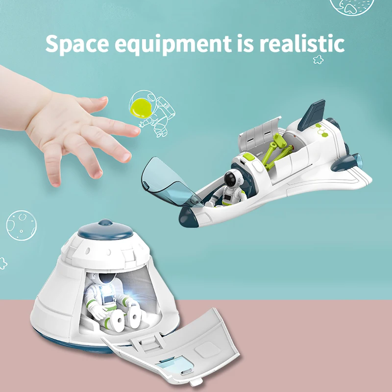 

Space Satellite Toy Set Exploration Rocket Shuttle Universe Aviation Model Pretend Play Simulation Educational Toys For Children