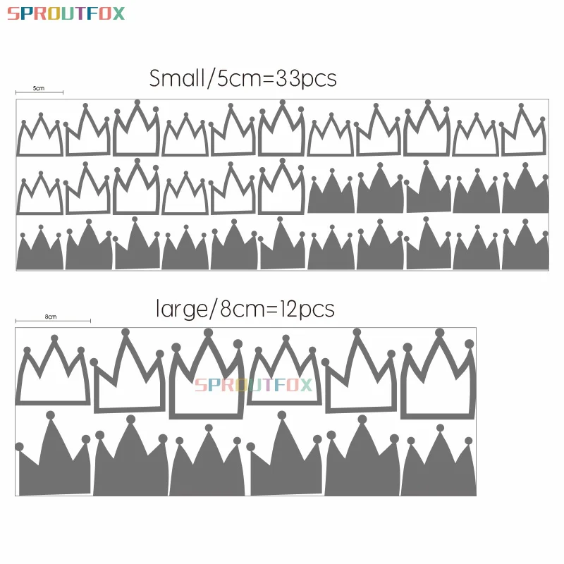Детские наклейки на стену с розовой короной детские стены для спальни декор