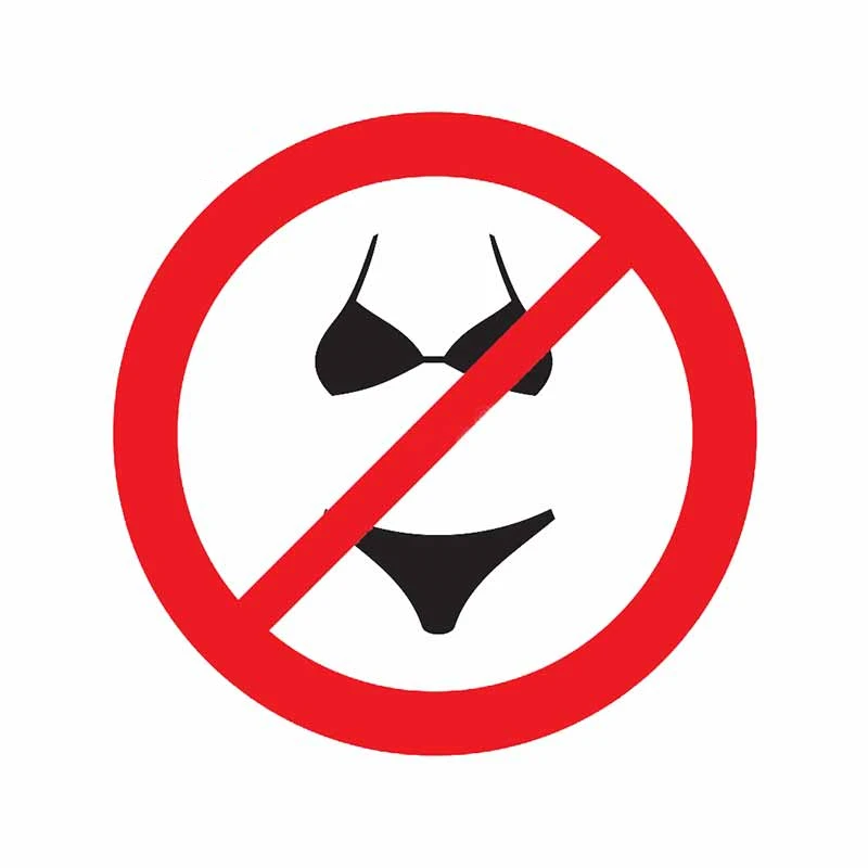Наклейки и Переводные картинки Nudist Zone с тематическим рисунком водонепроницаемые