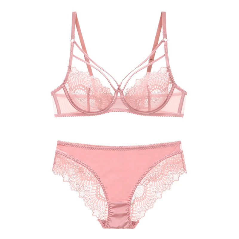 Сексуальный кружевной ультратонкий прозрачный бюстгальтер размера плюс с