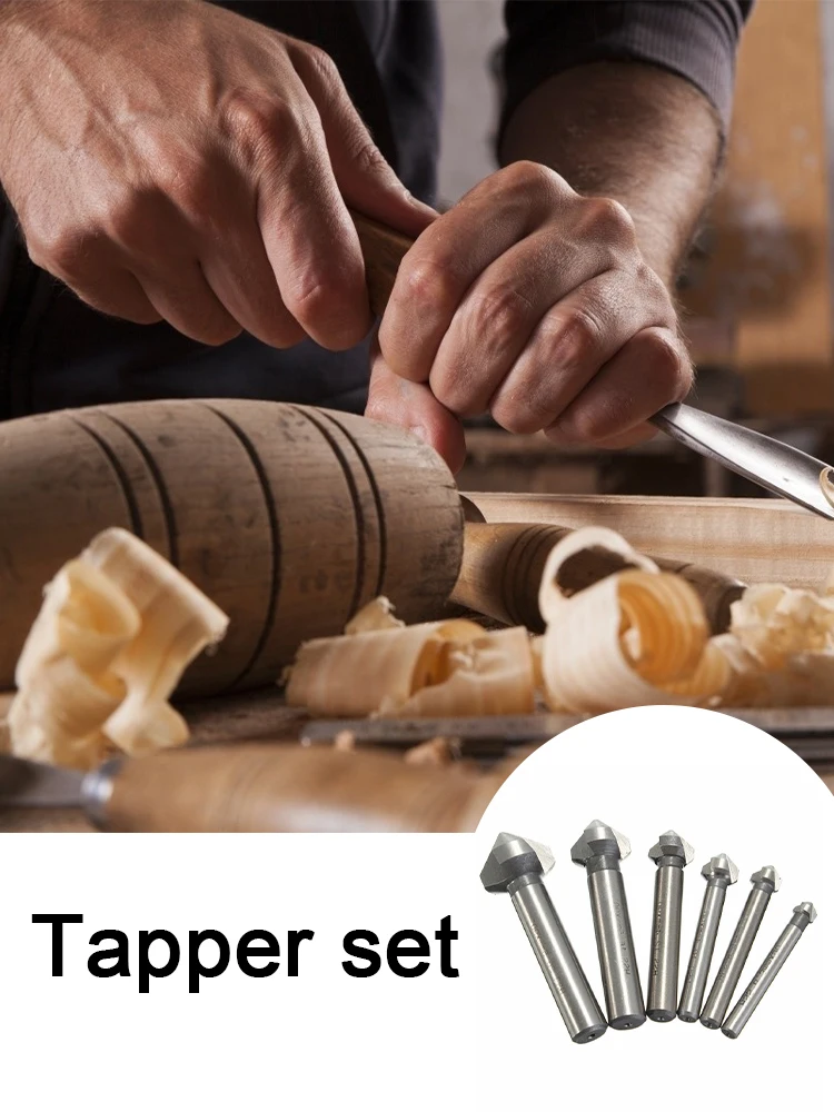 

6pcs Three-blade 90-degree all-ground high-speed steel chamfering tool