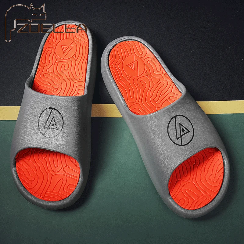

2021 New Men's Slippers Sandals Designer Mixed Colour Shoes Fashion Beach Slipper Non-slip Home Thick Soled Word Cool Slipper