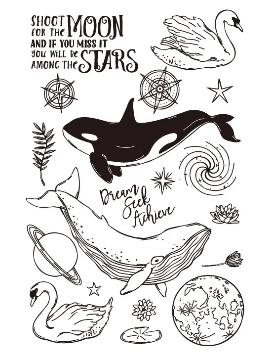 Прозрачные марки для КИТА скрапбукинга изготовления карт рождественские