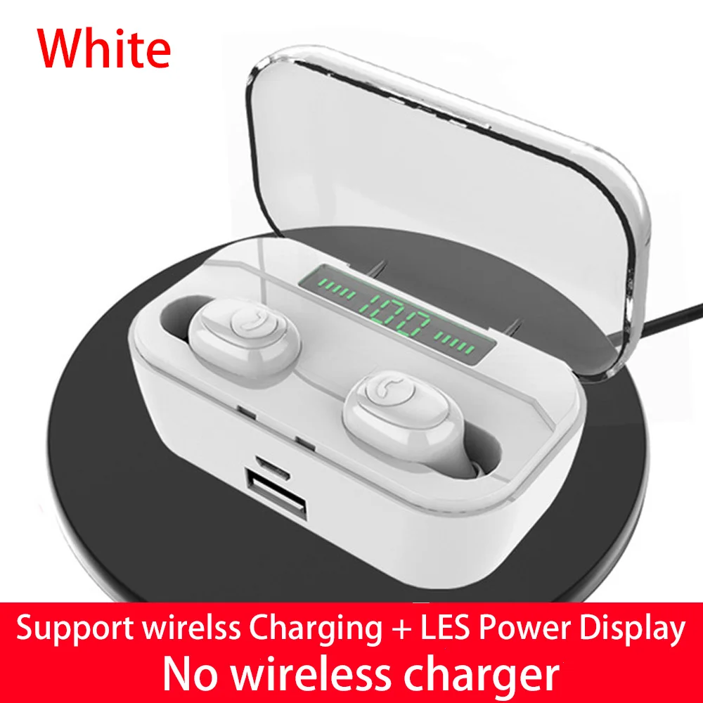Wireless charging W 3500 мАч G6S tws T1 Pro fone de ouvido bluetooth 5,0 наушники беспроводные стерео бас наушники гарнитуры с микрофоном беспроводная зарядка - Цвет: Wireless charging W
